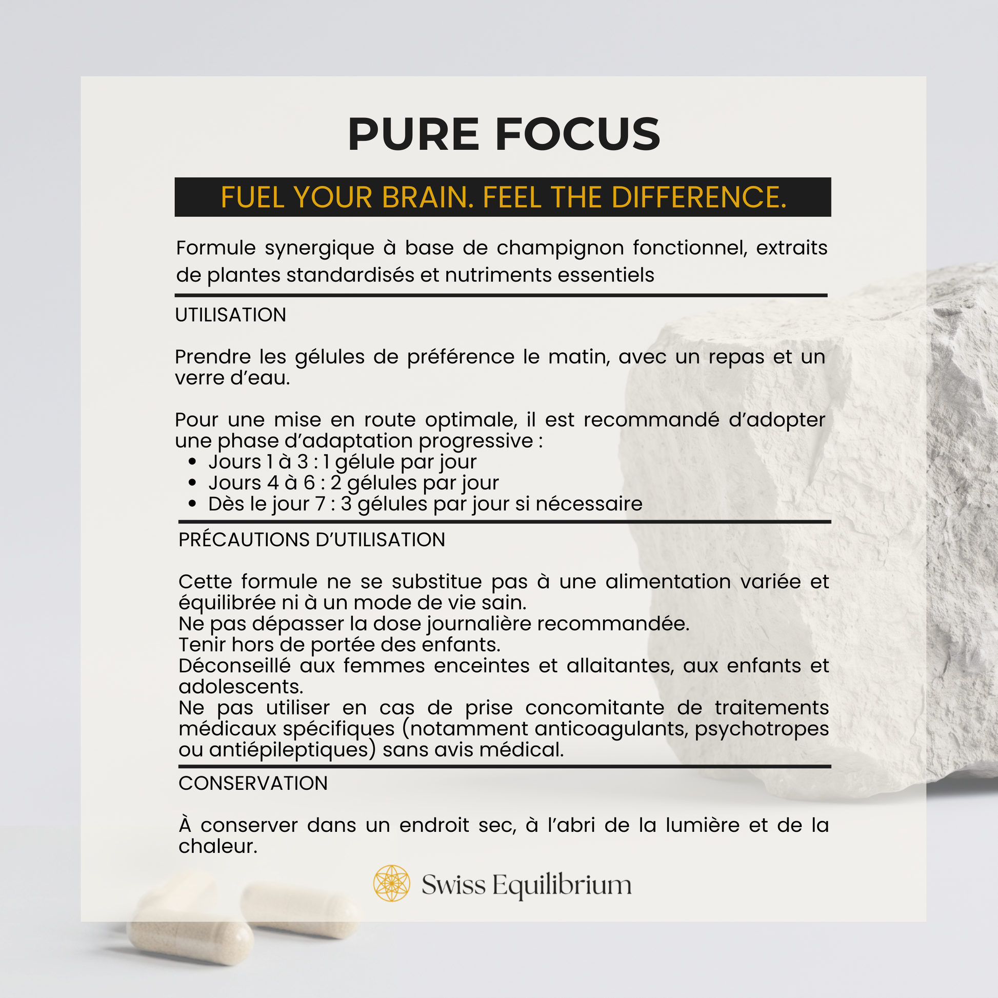 Gélules Pure Focus pour la concentration et la performance mentale