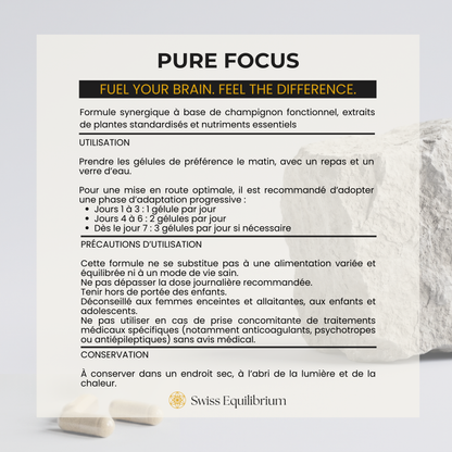 Gélules Pure Focus pour la concentration et la performance mentale